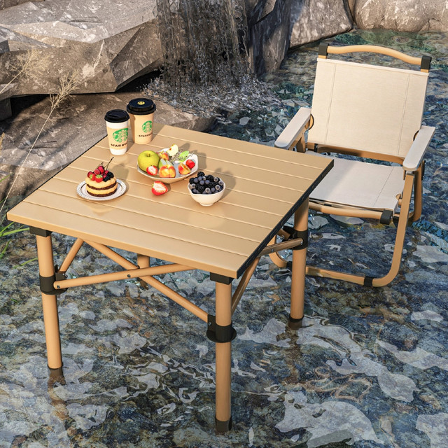 
Outdoor folding table camping table chairs portable small table egg roll table picnic table picnic barbecue table simple stall