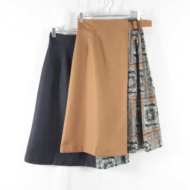 New Japanese style commuting versatile rear invisible zipper high waist slim A-line skirt for women splicing fashionable midi skirt