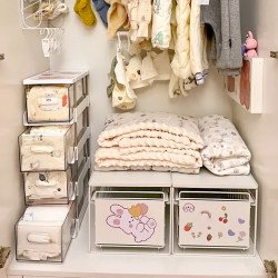 Special Storage Box for Baby Clothes, Layered Storage Cabinet for Baby Wardrobe, Magic Small Wardrobe, Household Transparent Organizing Box