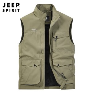 
Jeep men's fishing vest outdoor spring and autumn loose multi-pocket vest horse clip autumn casual vest