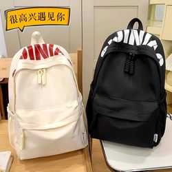Children's Schoolbags for Girls, Elementary School Students, 2025 New Models, Boys' Backpacks for Middle School, High School, and College Students with Letter Design
