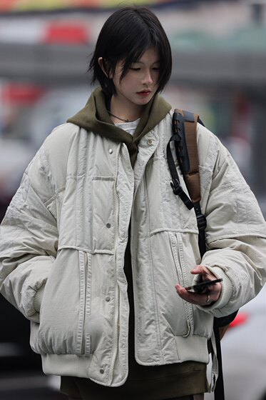 Nobodyknows Winter Japanese high street ins -street couple white duck duck tide baseball jacket jacket male down jacket