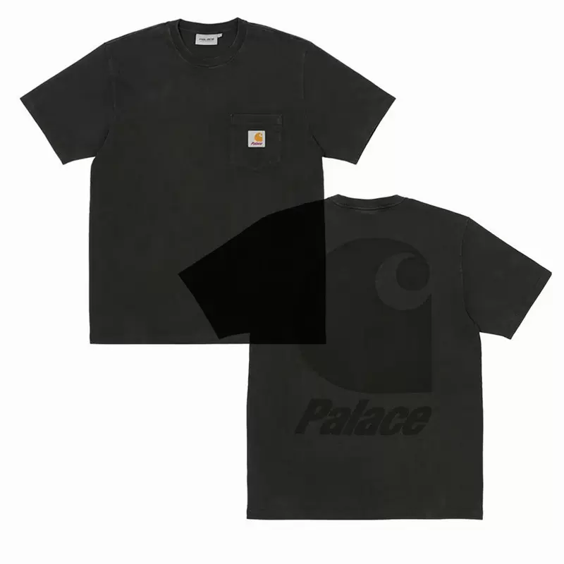 PALACE x Carhartt Wip卡哈特联名小标口袋短袖男女休闲宽松T恤潮