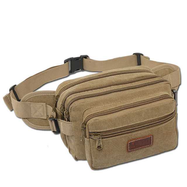 Men's waist bag work site multi-functional bag wear-resistant canvas ...