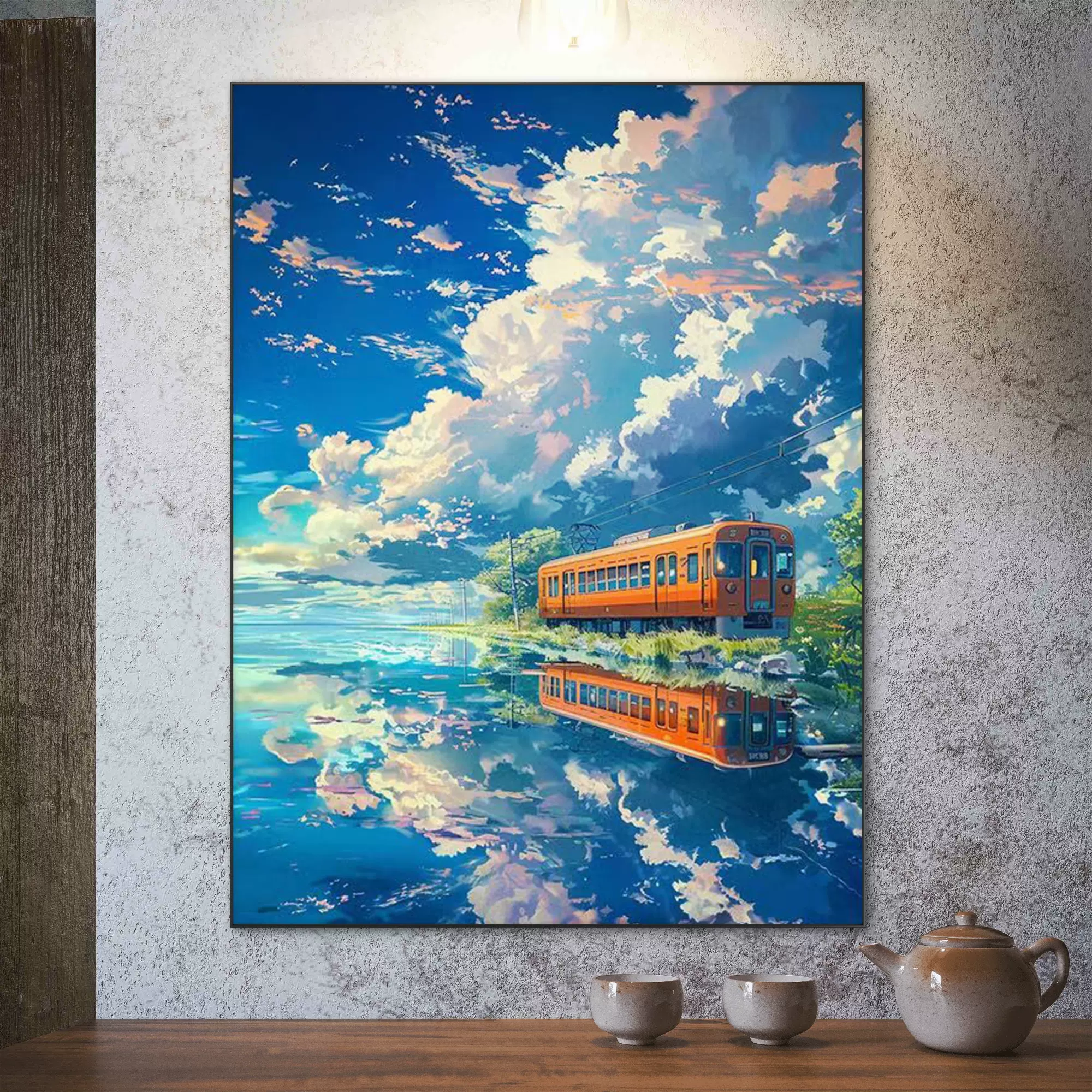 数字油画2025新款diy手工填色成人解压丙烯油彩画客厅装饰高级感