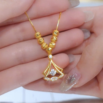 Light luxury necklace titanium steel female lock ancient chain