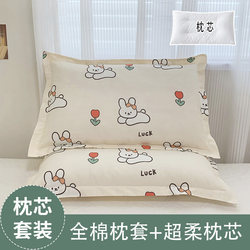 Cotton student dormitory pillow set [core + set]