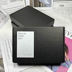 Cardboard Box for Shipping, Extra Hard, for Packaging Materials, Express Delivery Box, Wearable Nails, Small Gifts, Black Packaging Paper Box