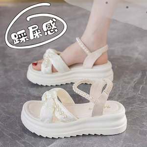 
National style fashion sandals for women summer outer wear 2026 new platform women's casual thick-soled heightening skirt beach shoes