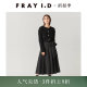 FRAY I.D autumn and winter elegant and fashionable solid color printed high-waisted lace-up skirt FWFS245037
