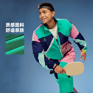 Li Ning 2024 new autumn style loose fashionable color matching soft and comfortable sports and leisure jacket for men and women AFDUC05