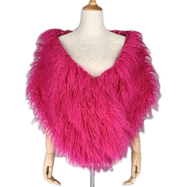 Young Faux Fur Fur Shawl Cape Dress Vest Shoulder Bride Bridesmaid ...