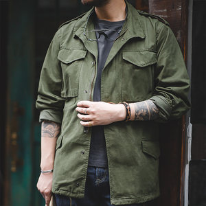Maden workwear American retro M65 field army green hunting jacket tough guy military windbreaker jacket men spring