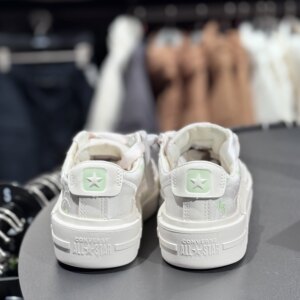 
Converse Youyou New Four Seasons Orchid Embroidered Ribbon Low-top Casual Versatile Canvas Shoes A14212C