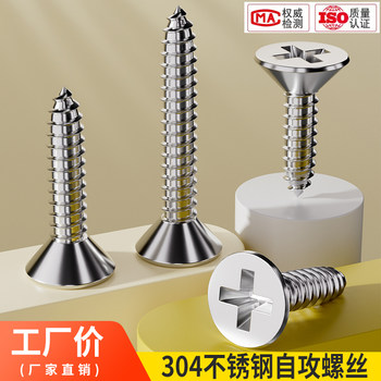 
304 stainless steel flat head self-tapping screw wood screw