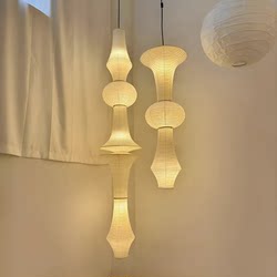 Noguchi Isamu Japanese-Style Rice Paper Vintage Clothing Store Window Display Japanese-Style Corner Staircase Loft Villa Living Room Design Chandelier