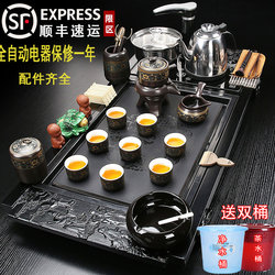 Tea Set for Home Use in the Living Room, Fully Automatic Water Filling, Integrated Kung Fu Tea Brewing Station, Complete Set with Kettle and Tea Tray, Simple Design