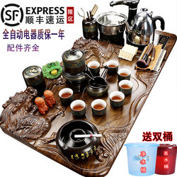 Porcelain Hengtang Tea Set for Home Use in the Living Room, Complete Set with Automatic Water Filling, Integrated Kung Fu Tea Brewing Station, Kettle, and Tea Tray