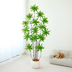 Lily Bamboo Artificial Green Plant Fake Green Plant High-End Light Luxury Living Room Landscaping Artificial Plant Decoration Ornament Fake Tree