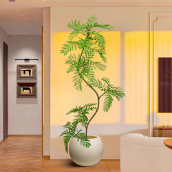 Simulated Green Plant Jacaranda Potted Plant Fake Tree High-End Light Luxury Artificial Plant Indoor Living Room Floor-Standing Decorative Flower Ornament