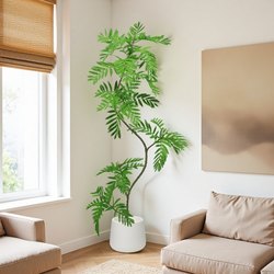 Jacaranda Artificial Green Plant, High-End Light Luxury Landscaping Ornament, Floor-Standing Potted Plant, Fake Green Plant, Large Living Room Plant, Fake Tree