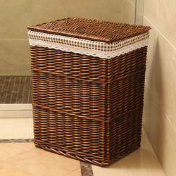 Storage Basket, Dirty Clothes Basket, Rattan Woven Dirty Clothes Storage Basket, Dirty Clothes Hamper, Toy Storage Basket, Wicker Basket for Hot Pot Restaurants