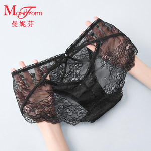 129 yuan, 2 pairs of Manifen romantic lace women's low waist underwear, light and thin sexy underwear for women 20710227
