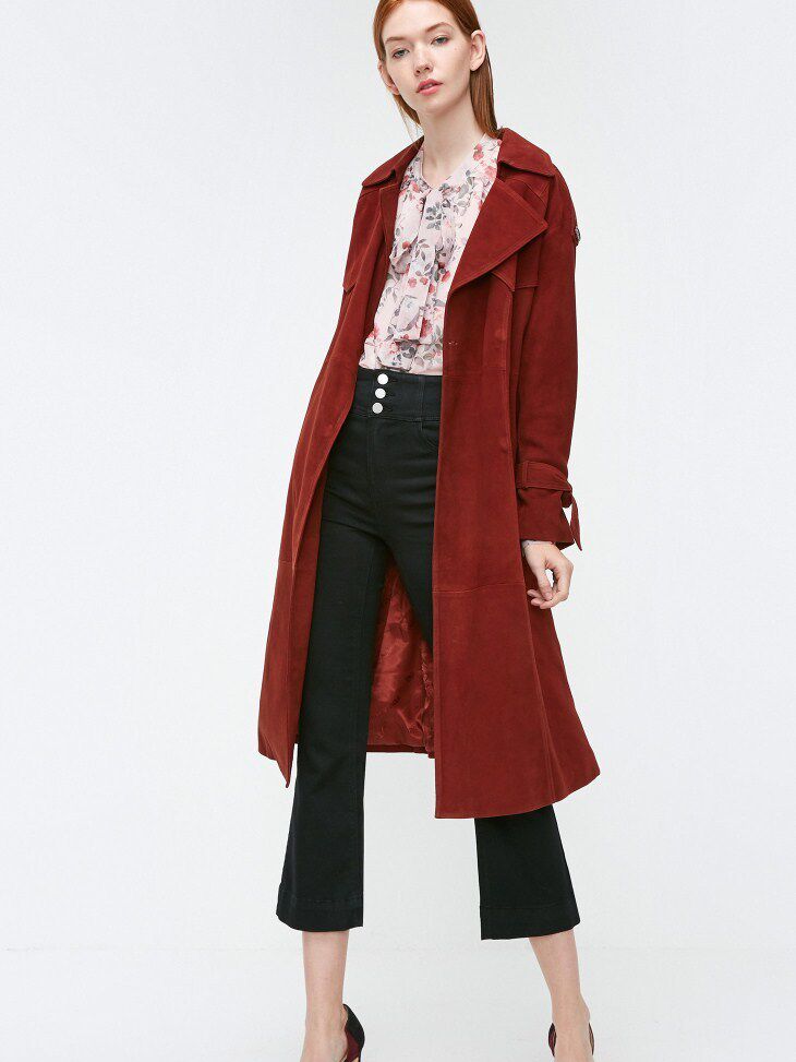 vero moda翻领大衣