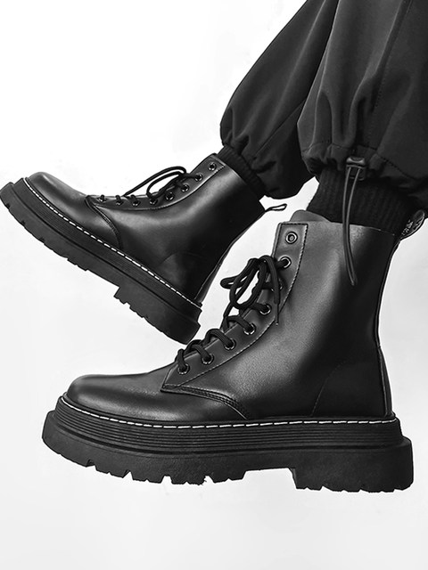 Men's Thick-Soled Martin Boots for Comfort and Warmth