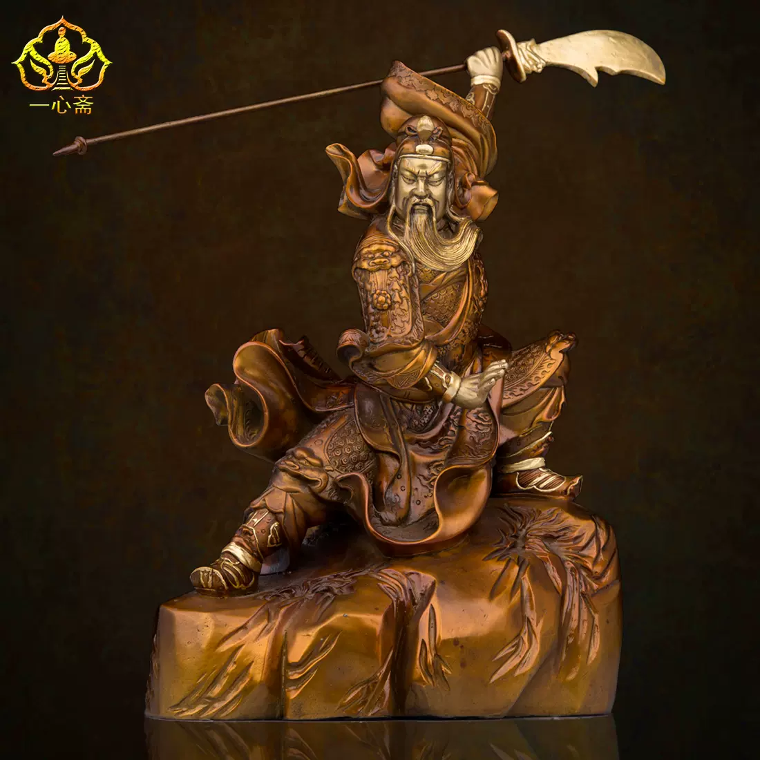 銅器 銅像 武財神 関羽 関二爺仏像 置物 開運 風水 招財 工芸品 銅器 銅像 武財神 関羽 関二爺仏像 置物 開運 風水 招財 工芸品