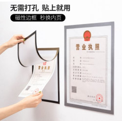 New Version of Wall Sticker Business License Frame Three-In-One Food Hygiene License Frame A3 Original A4 Certificate Frame