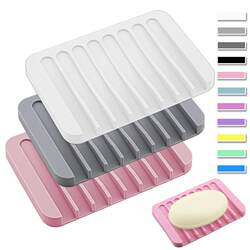 Silicone soap box creative no-punch silicone soap rack simple drain soap holder no water accumulation square soap box