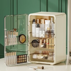 Cosmetics Storage Box Desktop 2026 New Model Dust-Proof Large-Capacity Dressing Table Makeup Lipstick Skin Care Product Storage Cabinet