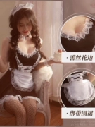 Người giúp việc cos quần áo đồ lót sexy cảm xúc tinh khiết dễ thương dễ thương tinh khiết khao khát phù hợp với lụa đen cosplay người giúp việc đồng phục trang phục cosplay người hầu nam cosplay nữ người hầu