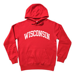 Autumn and Winter University of Wisconsin Hooded Fleece Loose Retro School Uniform Casual Vintage Sweatshirt