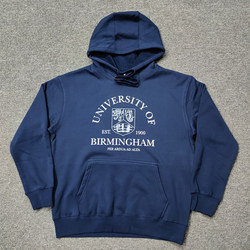 Autumn, Winter, Spring Thin and Thick Styles University of Birmingham Birmingham Jacket Loose Hoodie School Uniform Unisex Sweatshirt