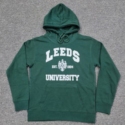 Spring, Autumn and Winter Thin and Thick Styles of Leeds University, Uk, Loose-Fitting Unisex School Uniforms, Fleece-Lined Casual Hooded Sweatshirts