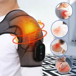 Cross-border private model touch screen controller hole shaped shoulder pads heated massage shoulder straps heated shawl neck and shoulders moxa velvet hot compress