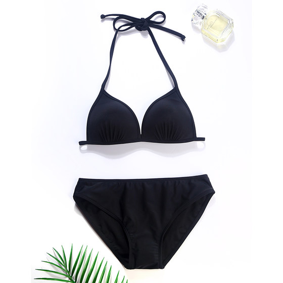 The new swimsuit women's sexy black breast gathers three -point models showed legs long clothes, table arts test Bikini swimsuit