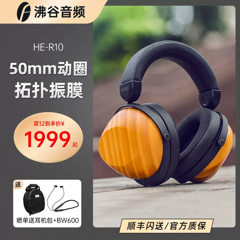 Hifiman HE-R10 R10動圈版hifi發燒頭戴式耳機木碗藍牙封閉式大耳-Taobao