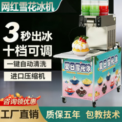 Internet-Famous Snowflake Ice Machine, Four-In-One Multi-Bucket Snowflake Ice Machine, Commercial Smoothie Machine, Mobile Stall Noodle Ice Machine