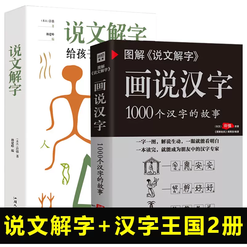 現貨2冊畫說漢字 漢字王國畫說漢字1000個漢字的