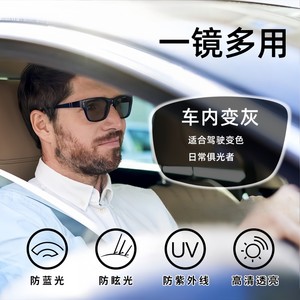 
Customization workshop 1.67 1.74 Ultra-thin aspherical anti-blue light color change lens in the car with height number myopia lens