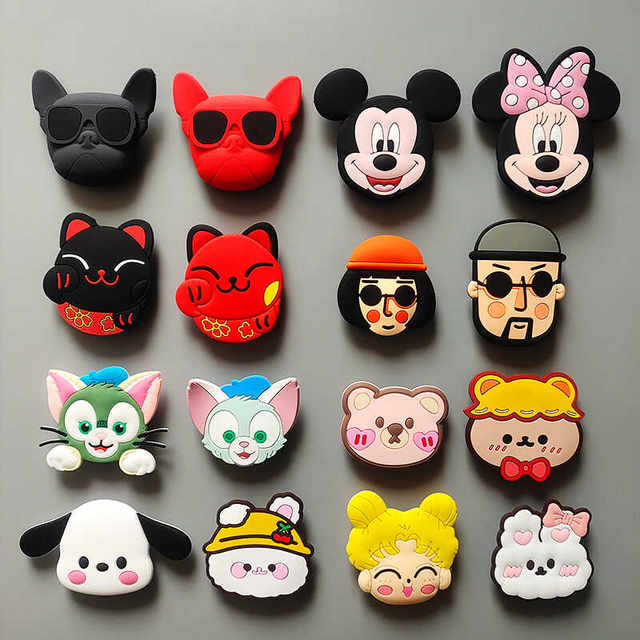Cartoon silicone folding bracket cute mobile phone universal anti-fall ...