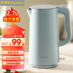 Royalstar Electric Kettle for Home Use, Small Electric Kettle for Office, Large Capacity Electric Kettle 3L Stainless Steel 2025 New Model