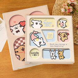 Line Art Puppy DIY Couple Photo Album Self-Adhesive Laminated Memory Album Polaroid Photo Storage 6 Inch 5 Inch 347
