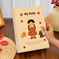 Small Photo Album, Commemorative Album, Large-Capacity Family Insert-Type Photo Storage Album, 56inch Six-Year-Old Children's Growth Record Album