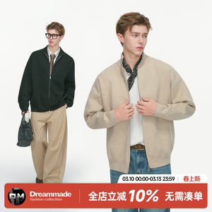 
Dream made American cleanfit cardigan sweater for men in spring and autumn with boys' sweater jacket