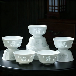 Jingdezhen Twelve Zodiac Signs Exquisite Porcelain Household Ceramic Rice Bowl with a High-End Feel, High-Temperature Underglaze Color, Personal Use, Gift-Giving
