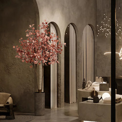 Simulated Eucalyptus Potted Plant, Large Indoor Artificial Green Plant, Atmosphere Decoration Tree, High-End Bionic Plant Landscape